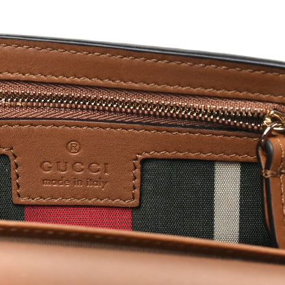 Gucci GG Emblem Monogram Wallet With Strap Beige Brown 6 of 10