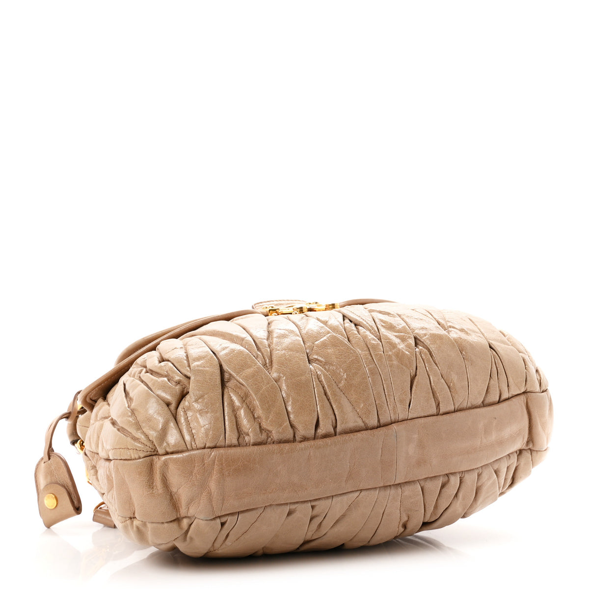 Nappa Matelasse Coffer Hobo Beige