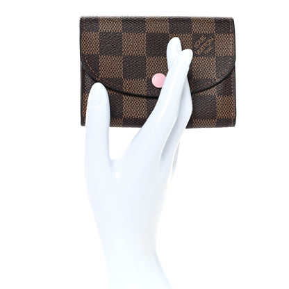 Louis Vuitton Damier Ebene Rosalie Coin Purse Rose Ballerine 2 of 7