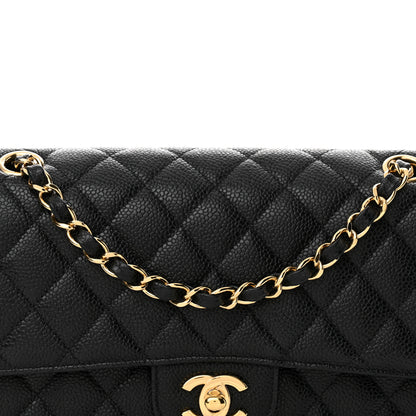Chanel Caviar Quilted Medium Double Flap Black 8 of 13