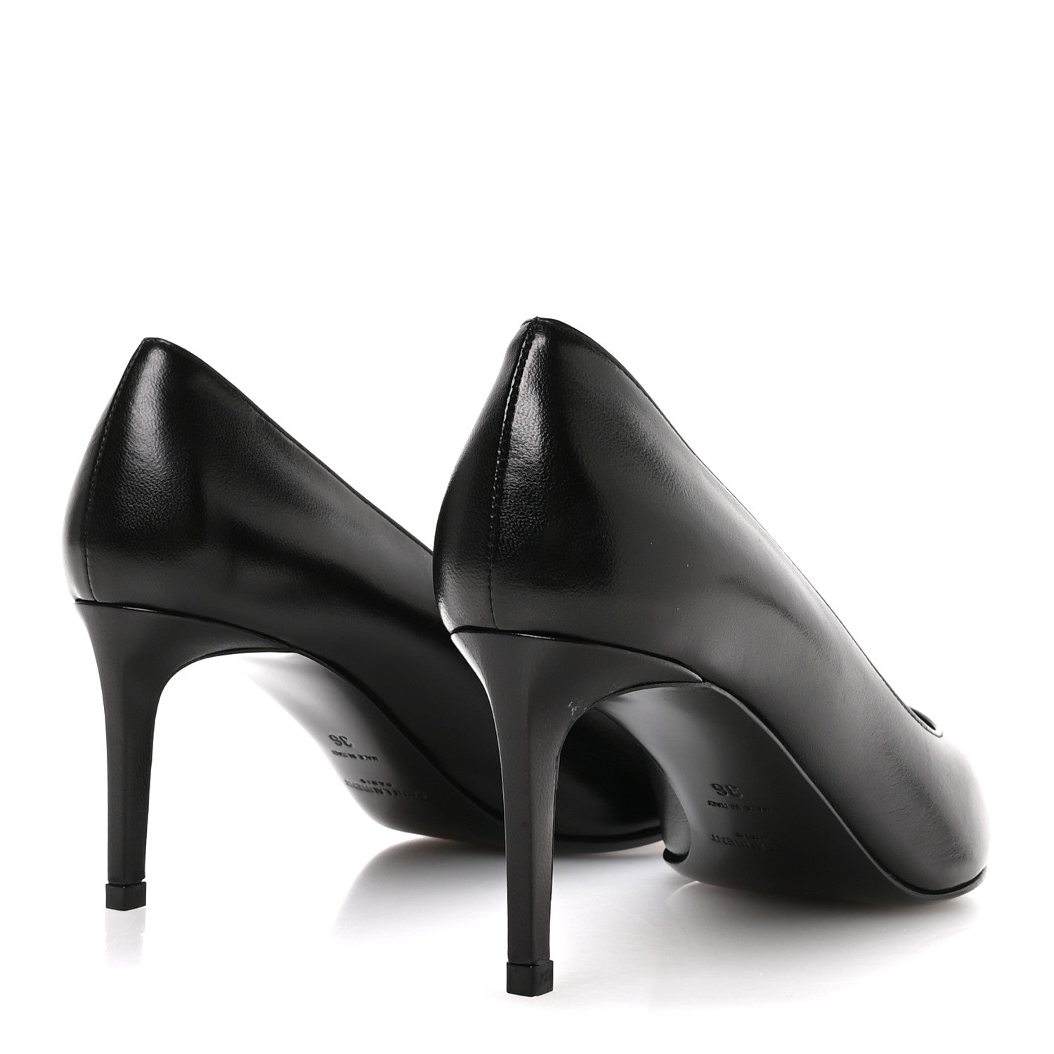 Saint Laurent Calfskin Anja 85 Pumps 36 Black 5 of 9