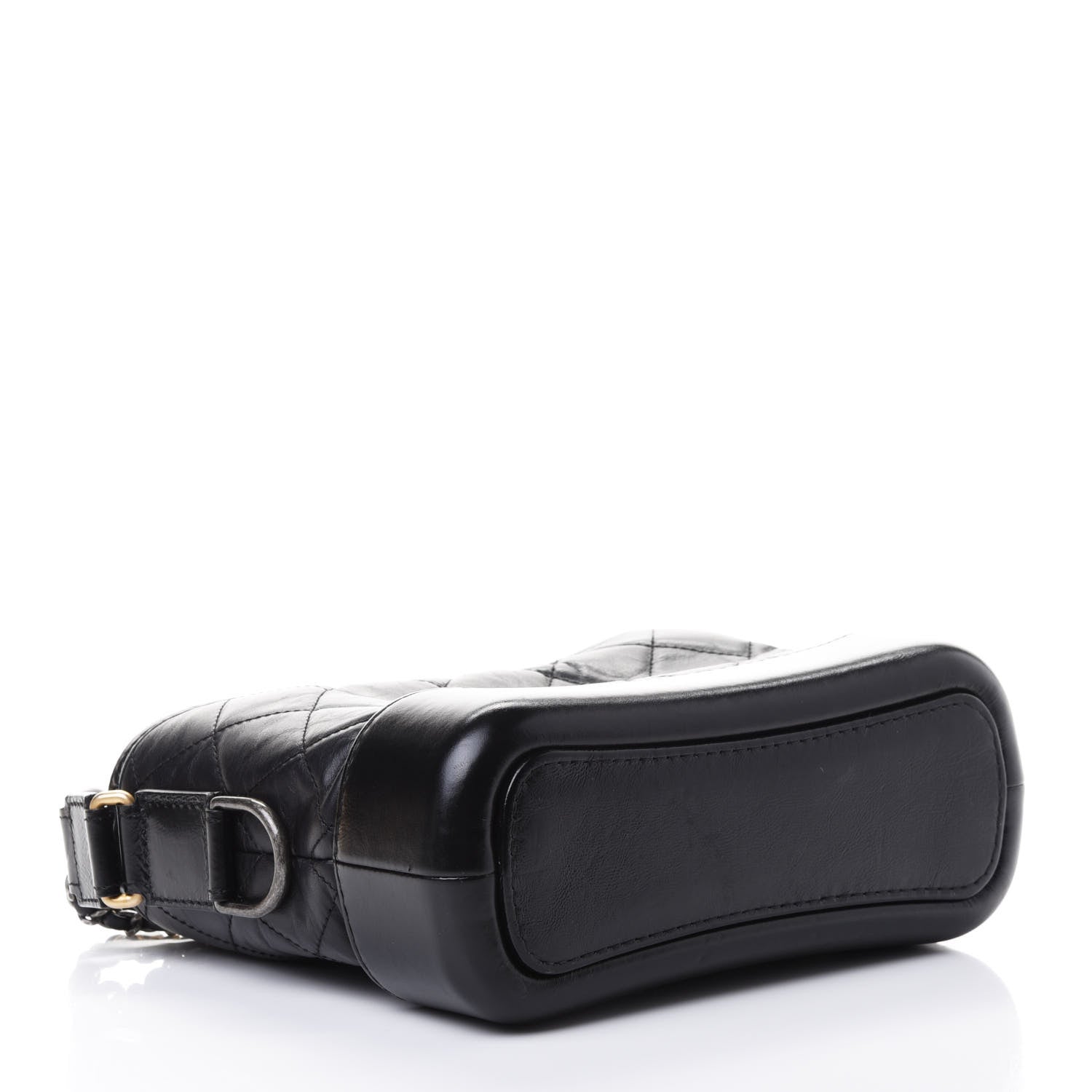 Chanel Aged Calfskin Quilted Small Gabrielle Hobo Black 3 of 4