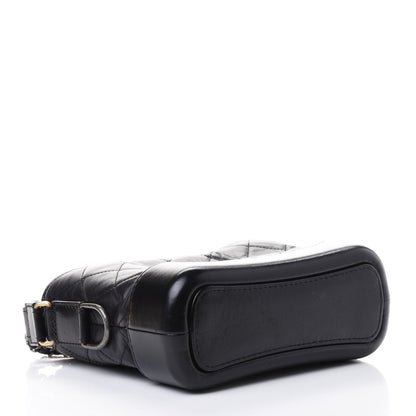 Chanel Aged Calfskin Quilted Small Gabrielle Hobo Black 3 of 4