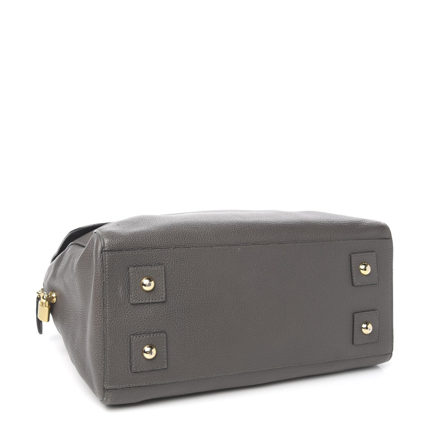 Glossy Goatskin Medium Del Rey Satchel Grey
