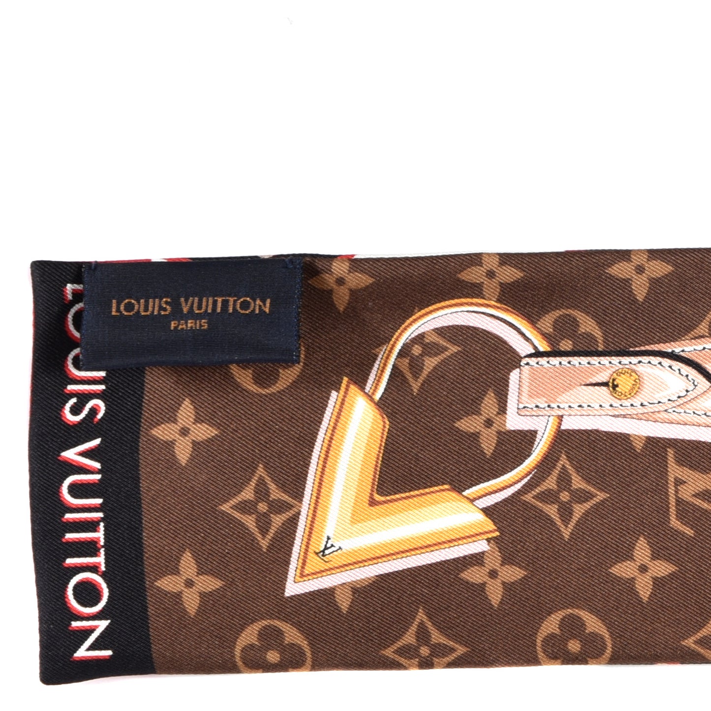 Silk Monogram Escale Perfect Match Bandeau Brown