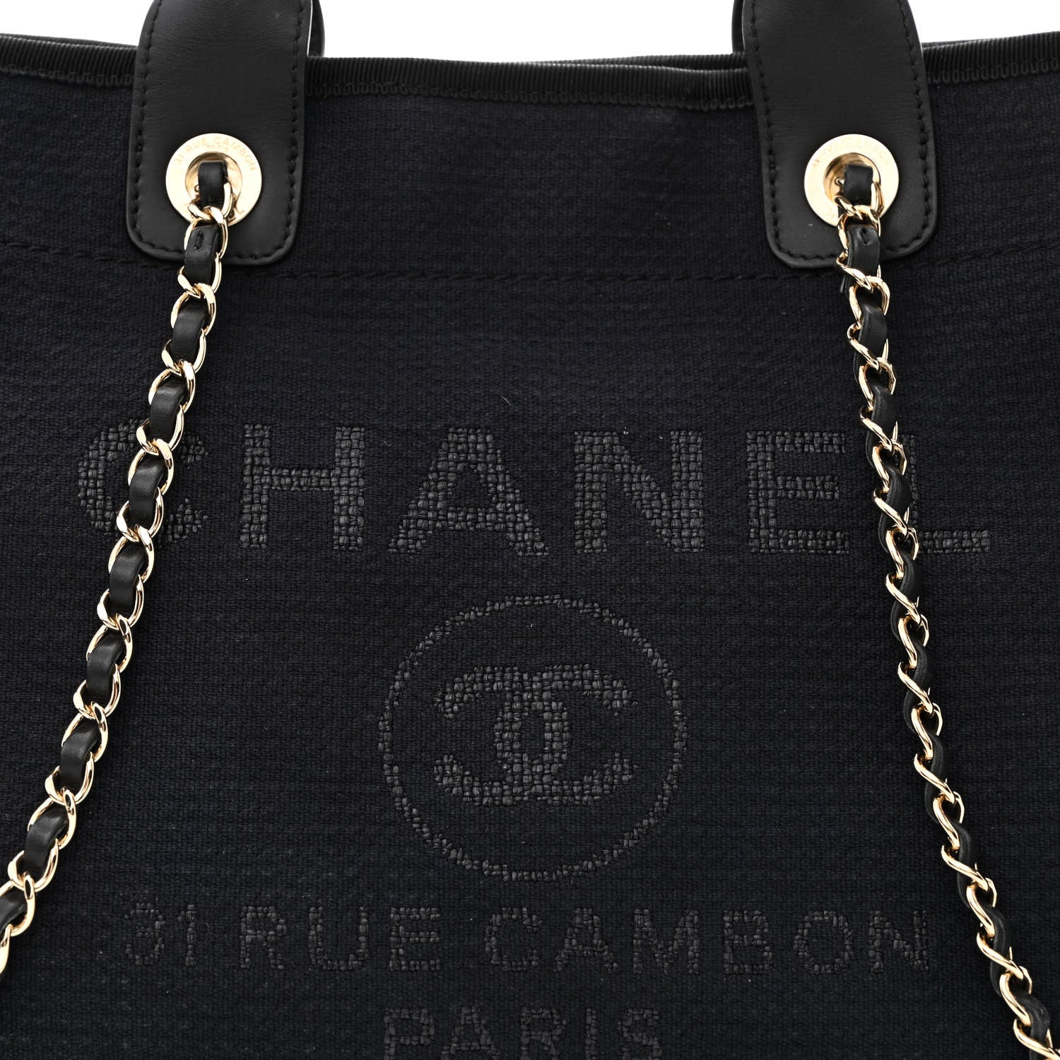 Chanel Mixed Fibers Small Deauville Tote Black 12 of 16