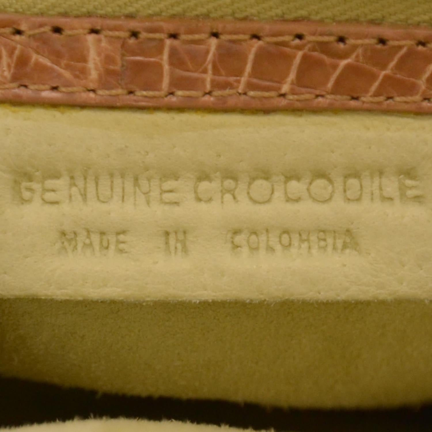 Nancy Gonzalez Raffia Crocodile Tote 6 of 7