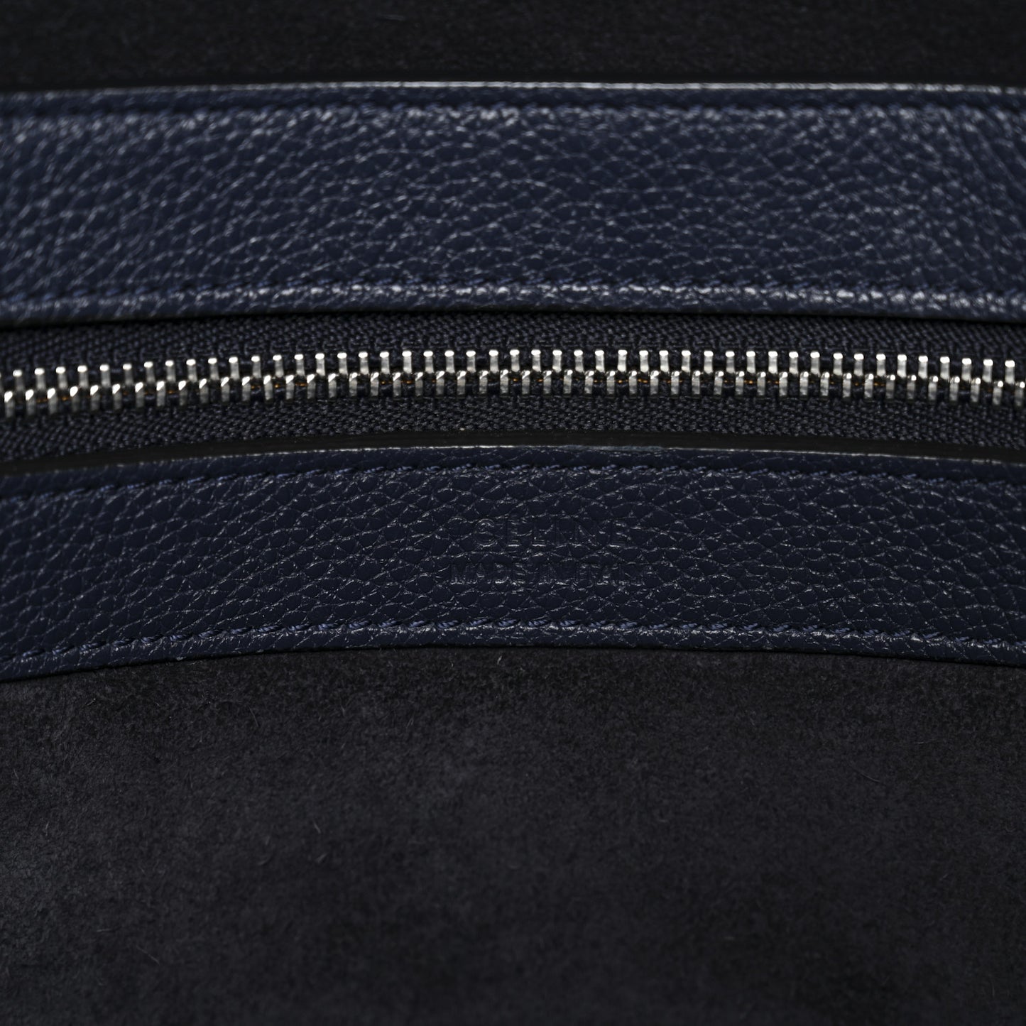 Soft Grained Calfskin Small Belt Cabas Phantom Navy
