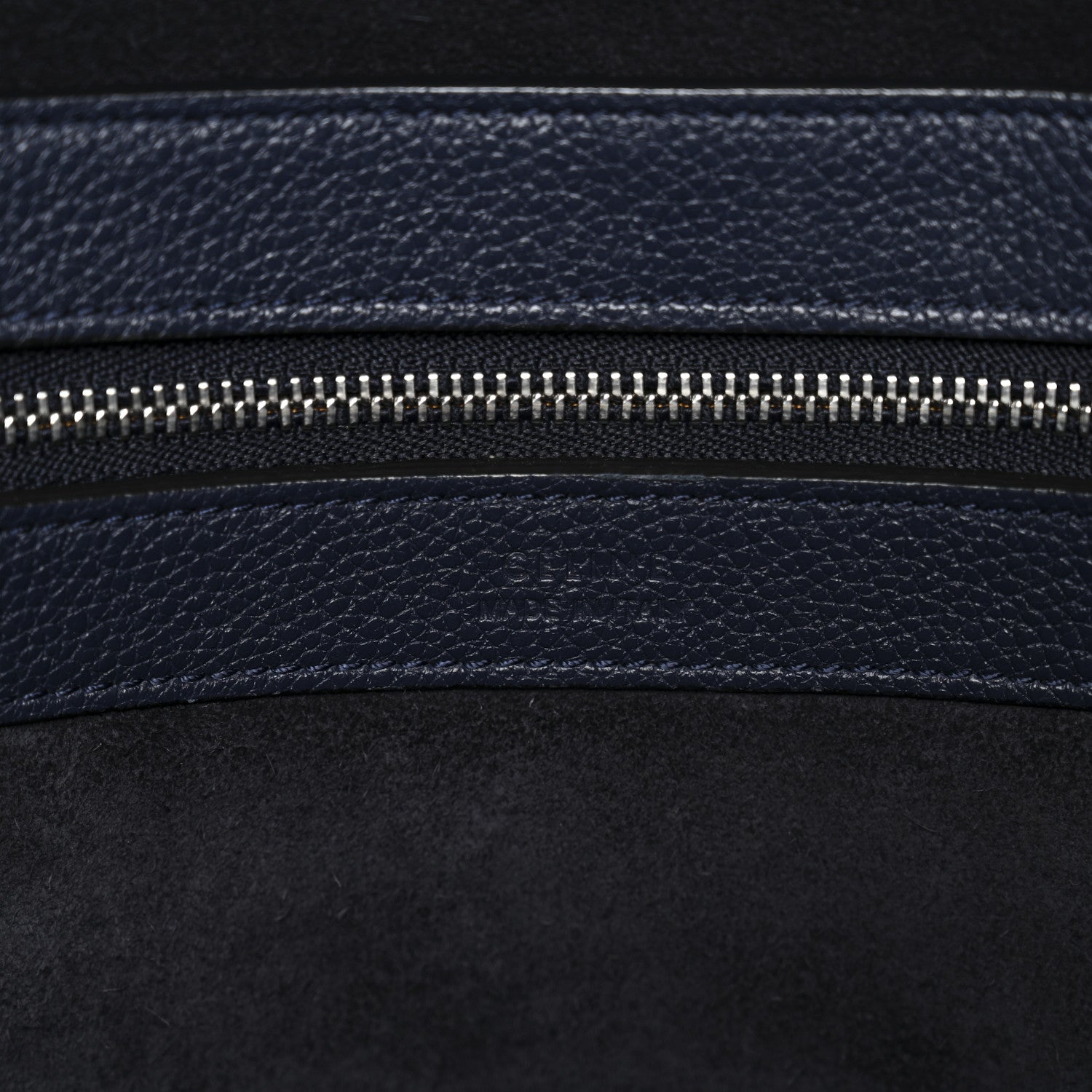 Celine Soft Grained Calfskin Small Belt Cabas Phantom Navy 5 of 10