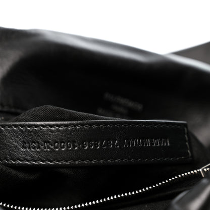 Balenciaga Crushed Calfskin Quilted Small Monaco Shoulder Bag Black 7 of 10