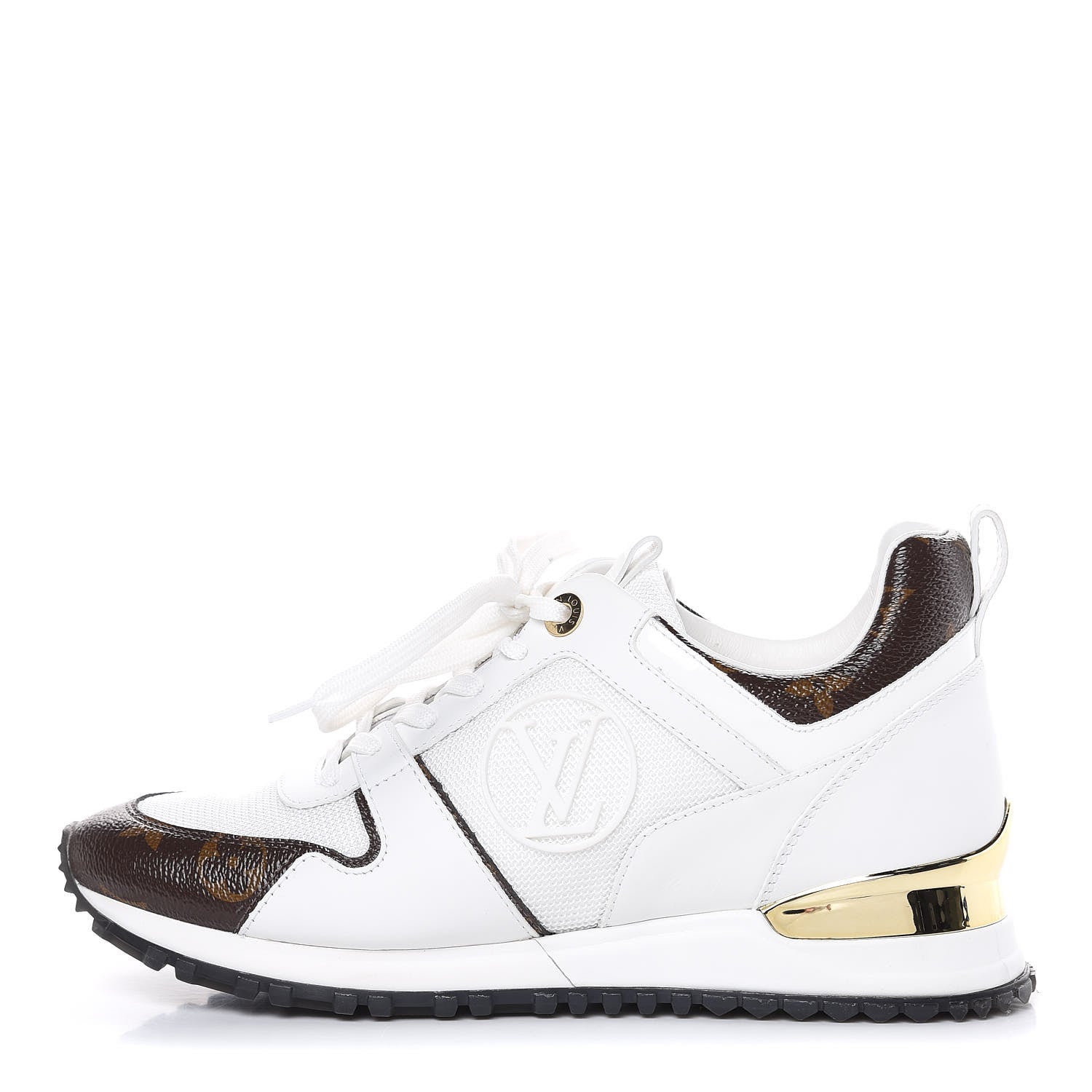 Louis Vuitton Calfskin Monogram Run Away Sneakers 36.5 White 1 of 8