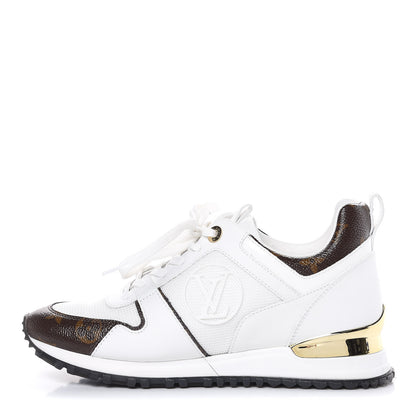 Louis Vuitton Calfskin Monogram Run Away Sneakers 36.5 White 1 of 8