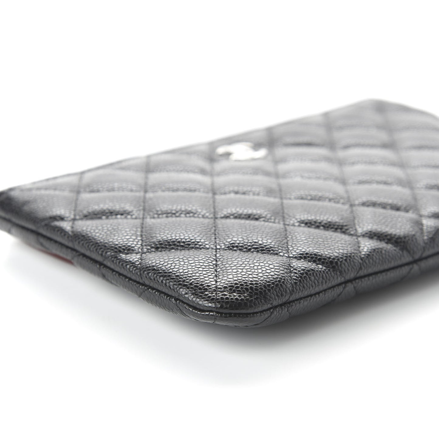 Caviar Quilted Small Pouch Black