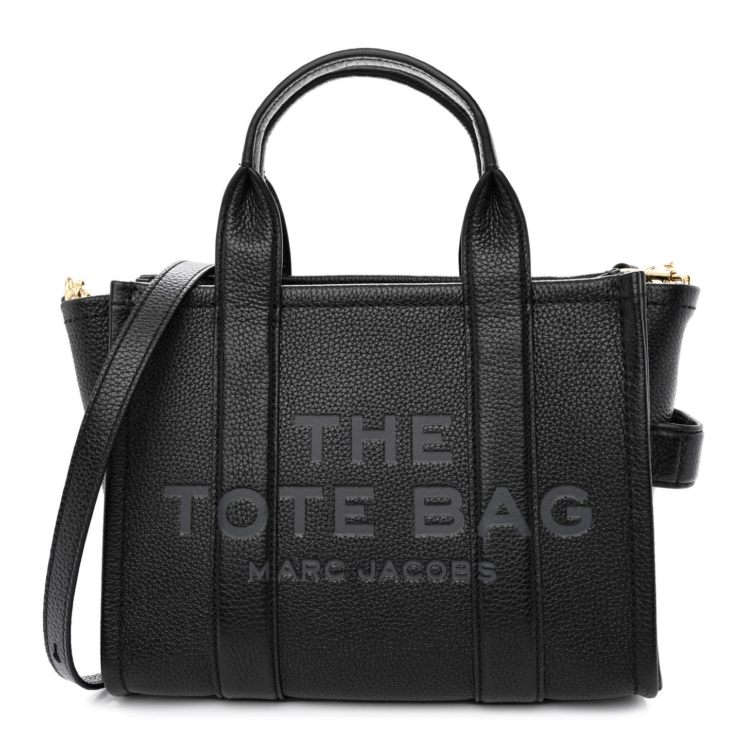 Grained Calfskin Small The Tote Bag Black