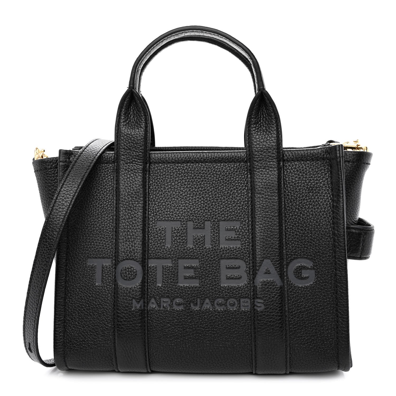 Marc Jacobs Grained Calfskin Small The Tote Bag Black 1 of 10