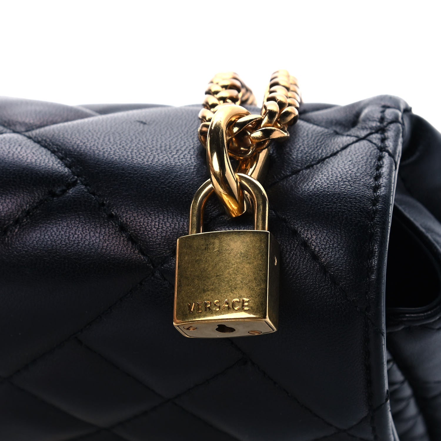 Versace Nappa Quilted Icon Shoulder Bag Black 15 of 15