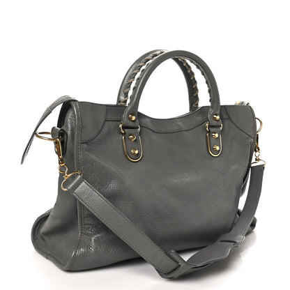 Balenciaga Chevre Gold Metallic Edge Hardware City Gris Acier 4 of 11
