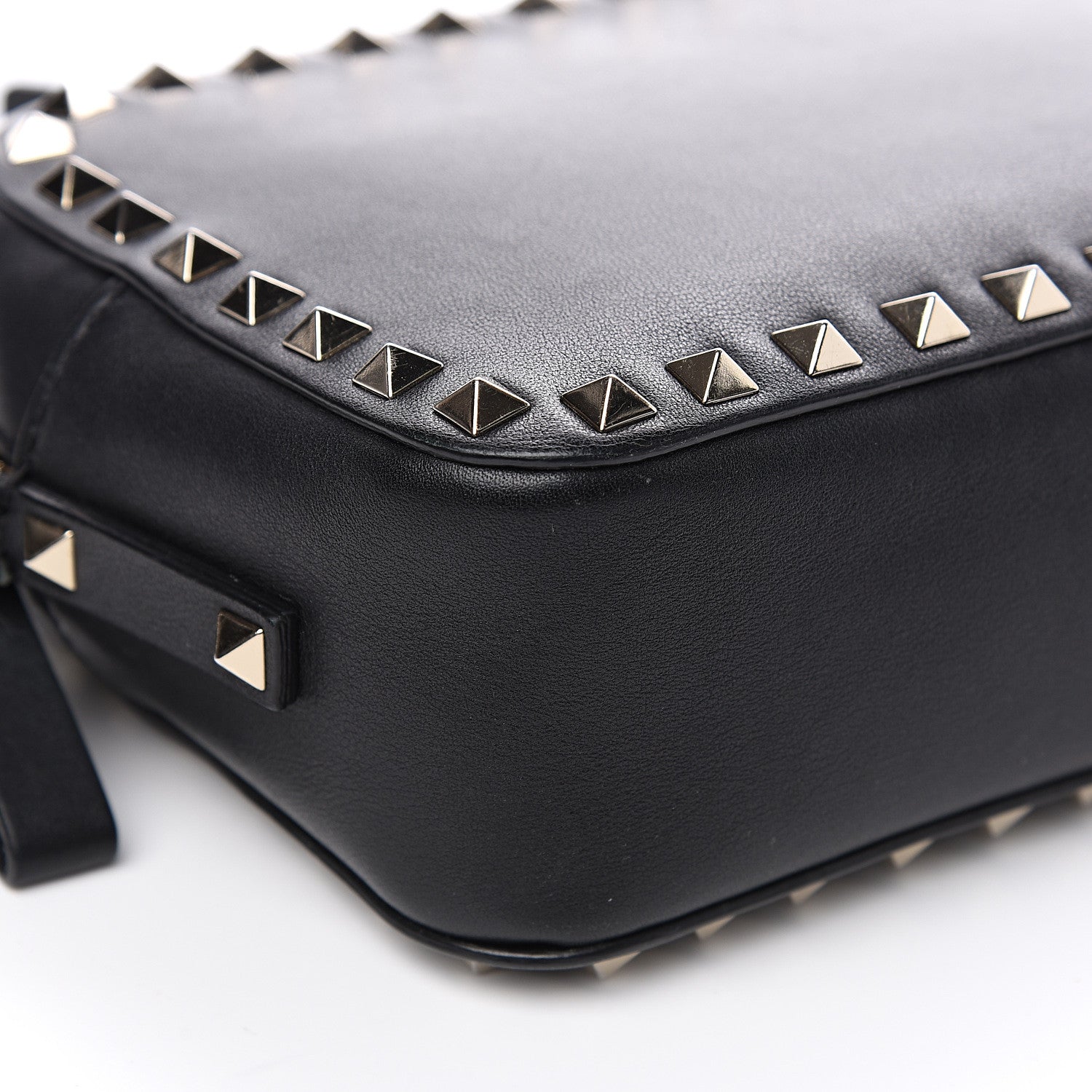 Valentino Garavani Calfskin Rockstud Camera Crossbody Bag Black 13 of 15