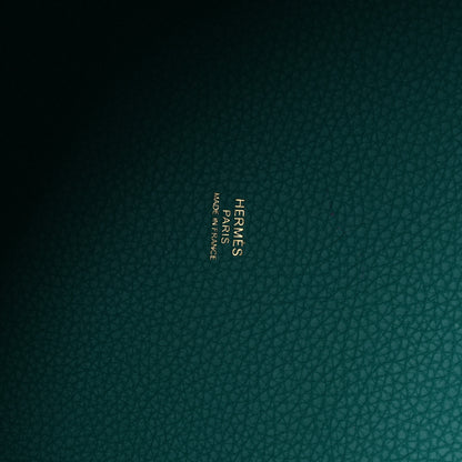 Hermes Taurillon Clemence Picotin Lock 22 MM Vert Verone 6 of 10