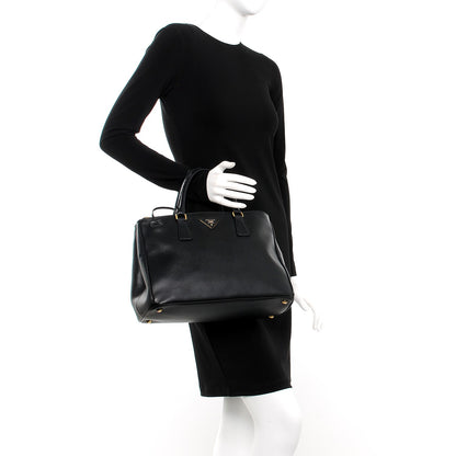 Prada Saffiano Medium Galleria Double Zip Tote Black 3 of 10