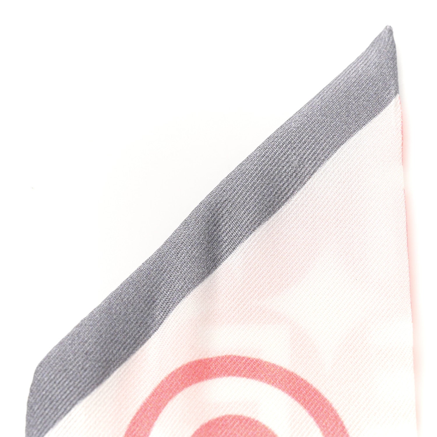 Chanel Silk CC Slim Bandeau Scarf Pink Grey 5 of 6