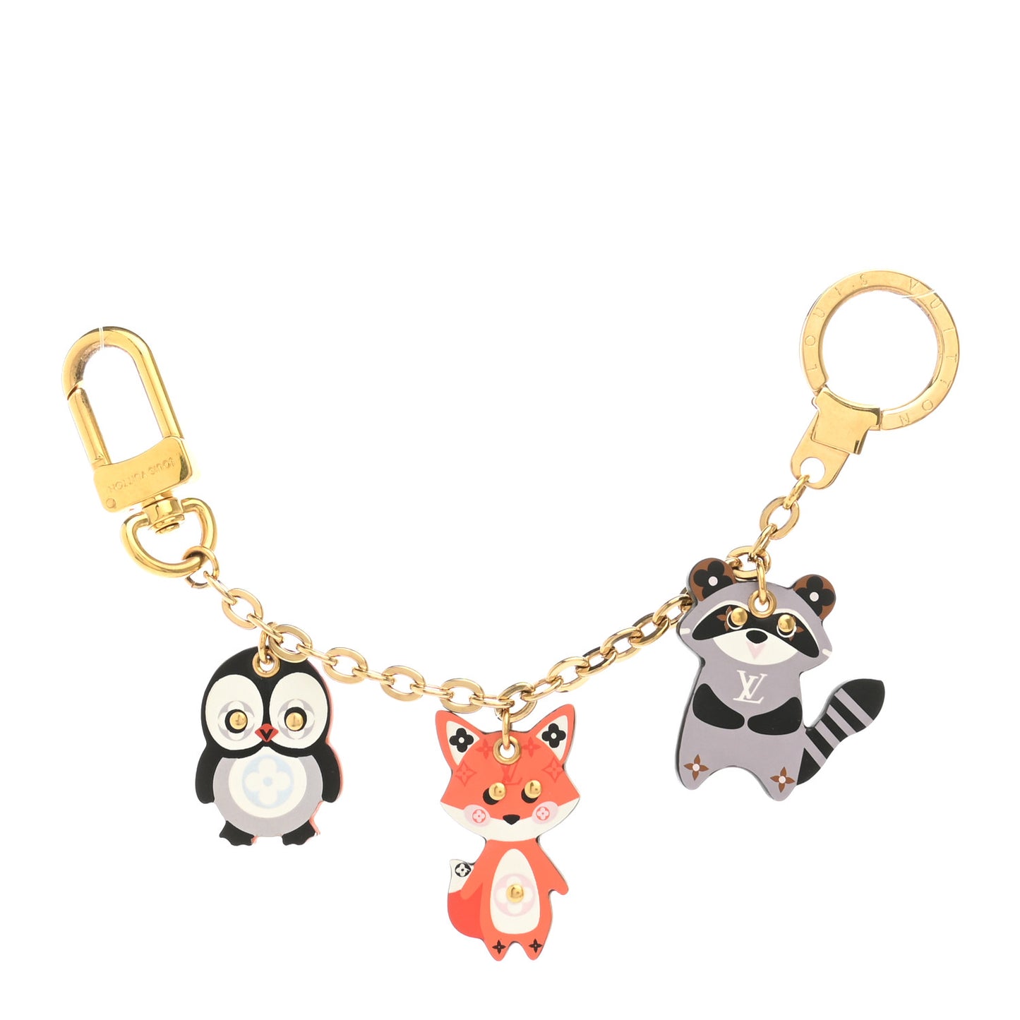 Calfskin Animal Family Charm Key Holder
