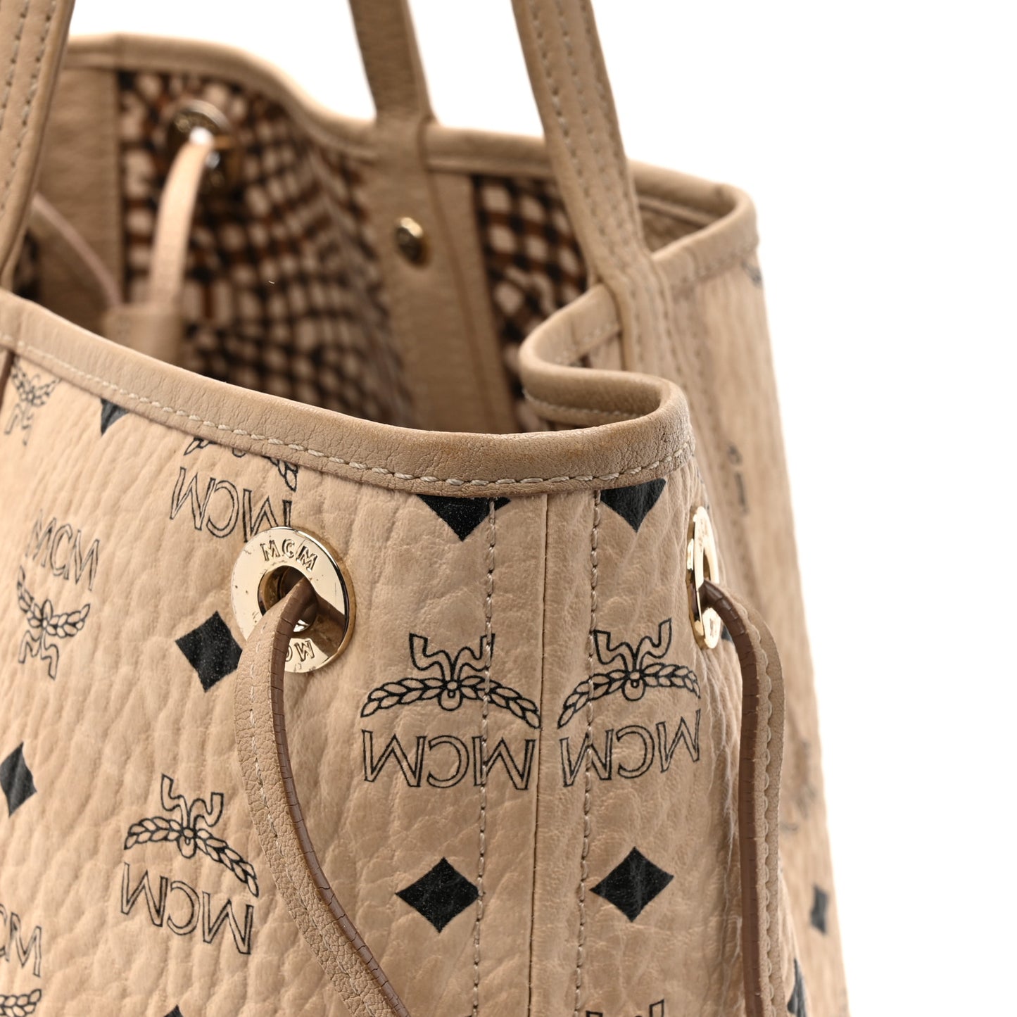 Visetos Medium Liz Reversible Shopper Tote Beige