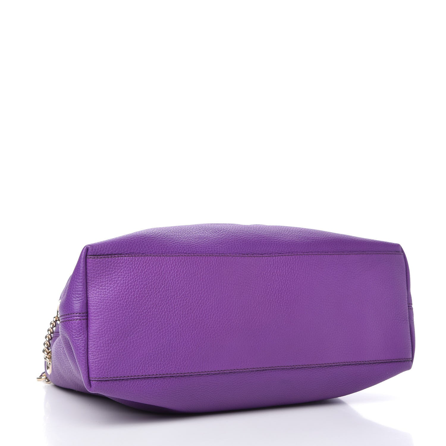 Gucci Pebbled Calfskin Medium Soho Chain Shoulder Bag Shine Purple 4 of 10