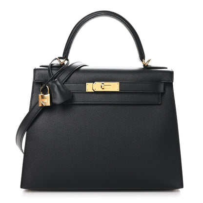 Hermes Epsom Kelly Sellier 28 Black 1 of 11
