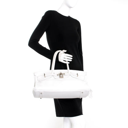 Hermes Taurillon Clemence JPG Birkin 42 White 2 of 25