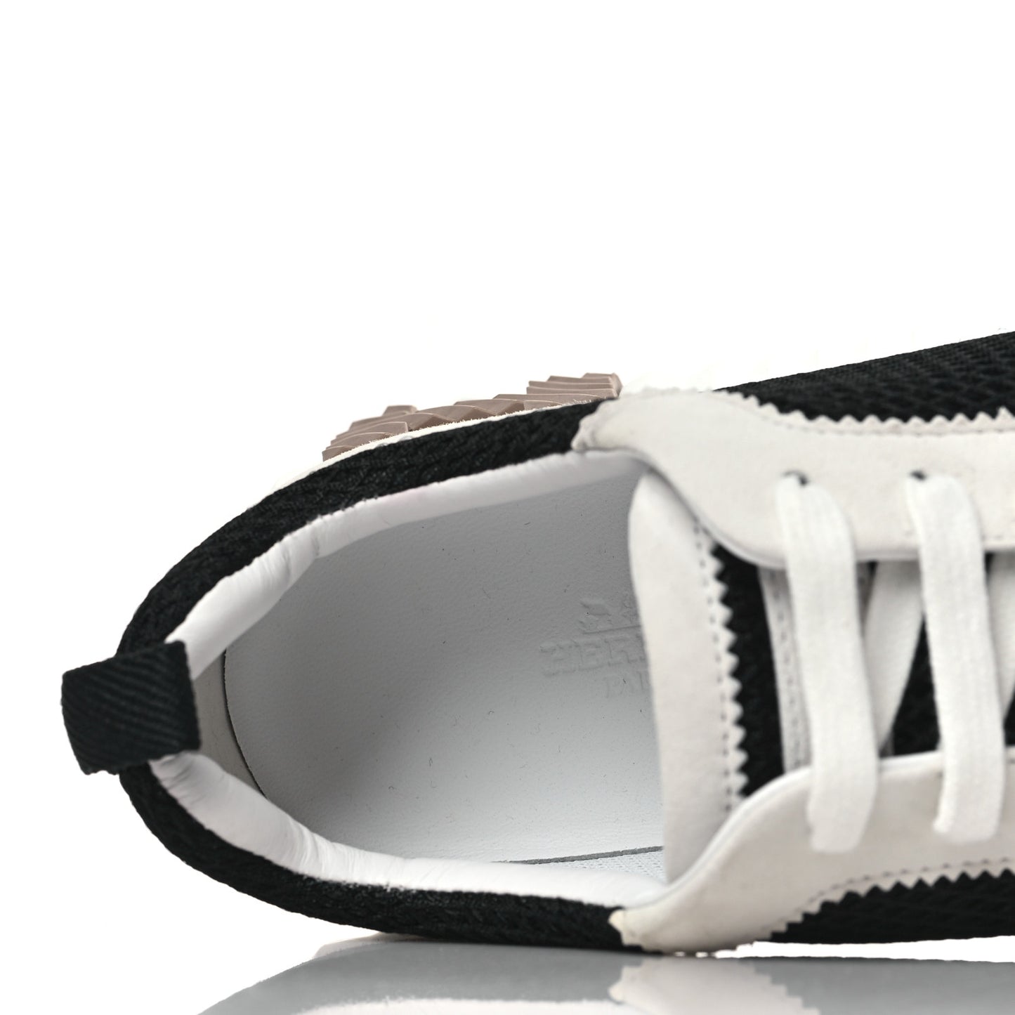Air Mesh Suede Goatskin Bouncing Sneakers 36.5 Black White