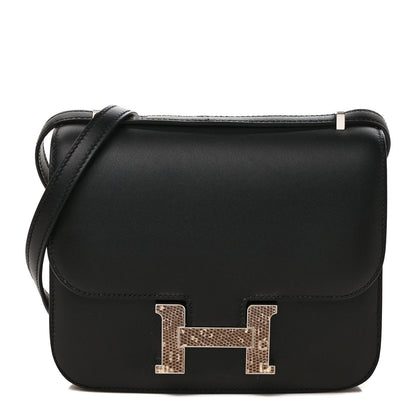 Hermes Veau Monsieur Lizard Constance 18 Black Ombre 1 of 10