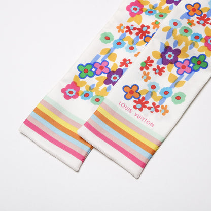 Louis Vuitton Silk Olivia Bandeau Multicolor White 3 of 5