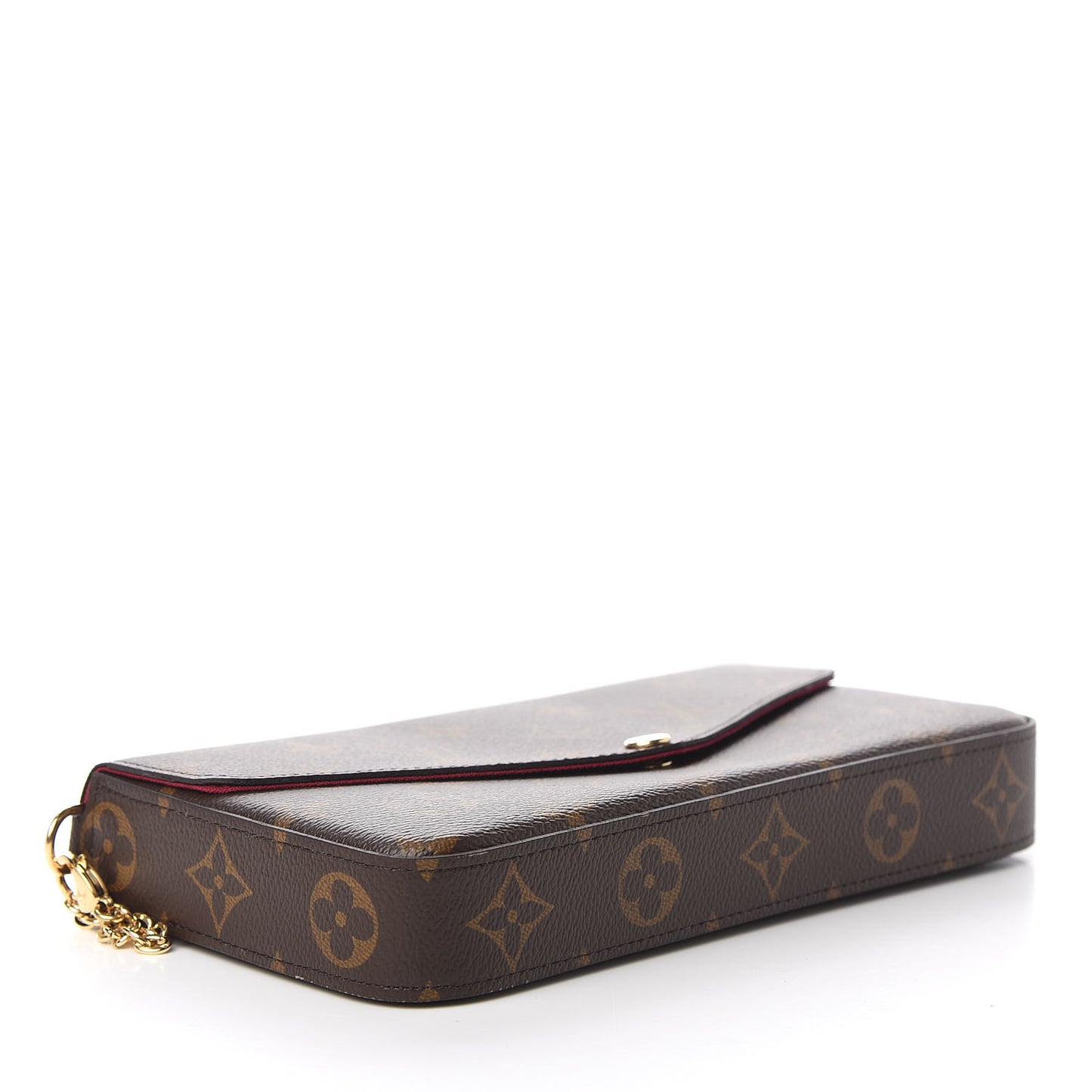 Monogram Pochette Felicie Chain Wallet Fuchsia