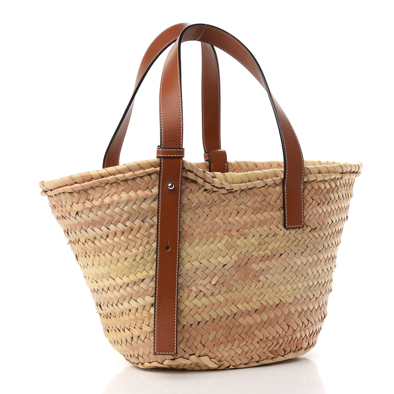 Loewe Raffia Medium Basket Tote Bag Natural Tan 3 of 9