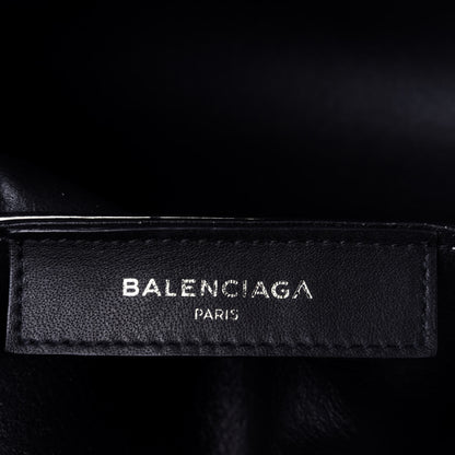Balenciaga Calfskin Logo Strap Small Everyday Tote White Black 6 of 11