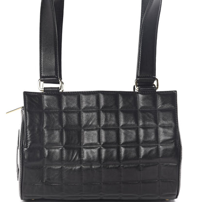 Chanel Lambskin Chocolate Bar Quilted CC Shoulder Bag Black 8 of 10