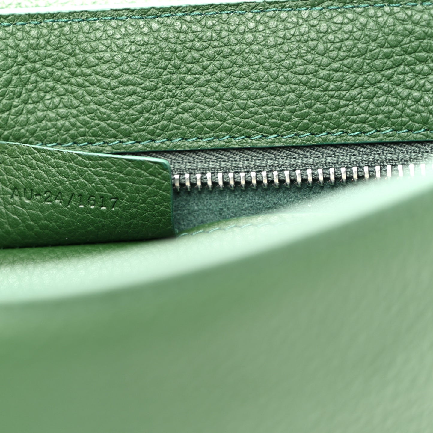 Grained Calfskin Belt Bag Forest Green