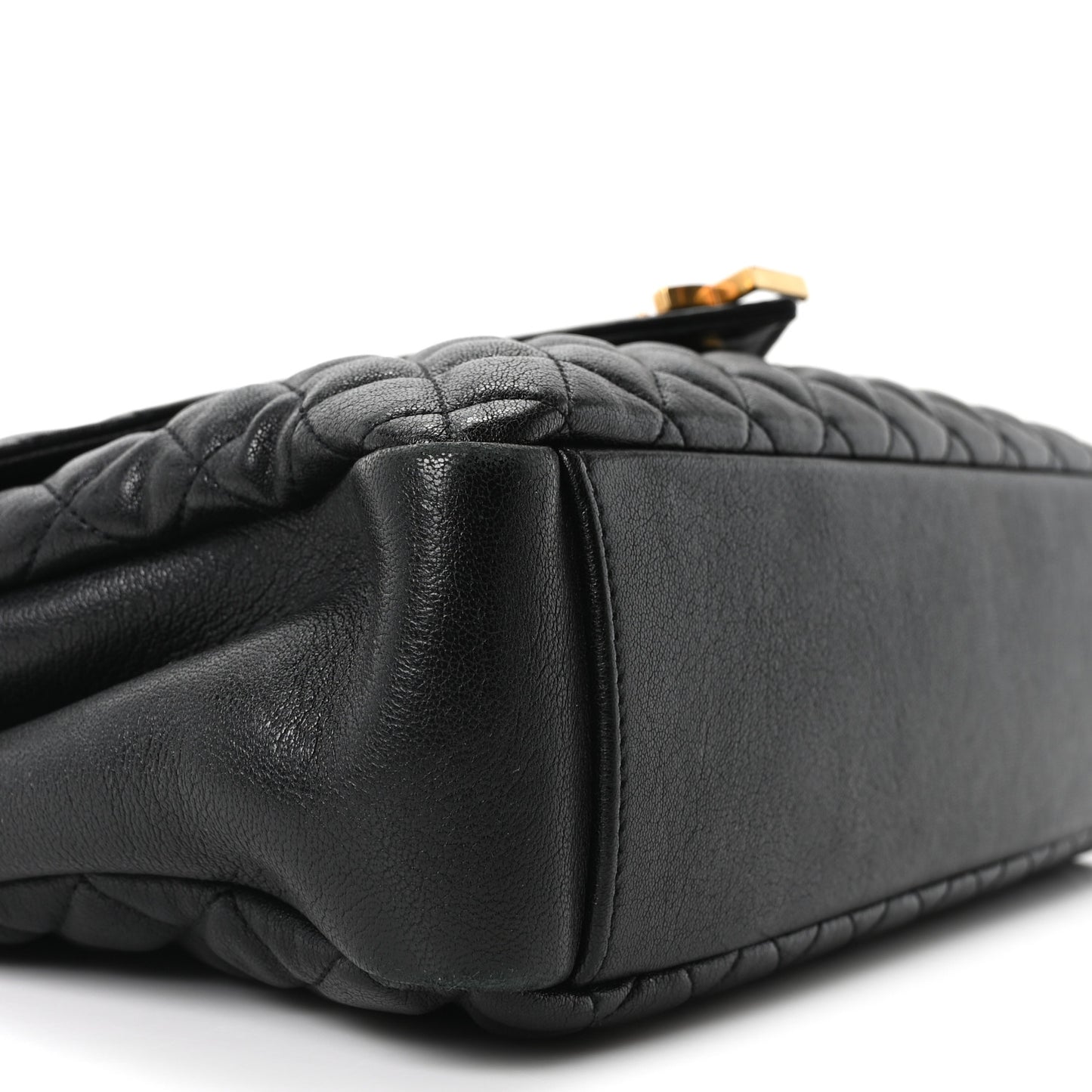 Goatskin Mixed Matelasse Triquilt Large Monogram Satchel Black