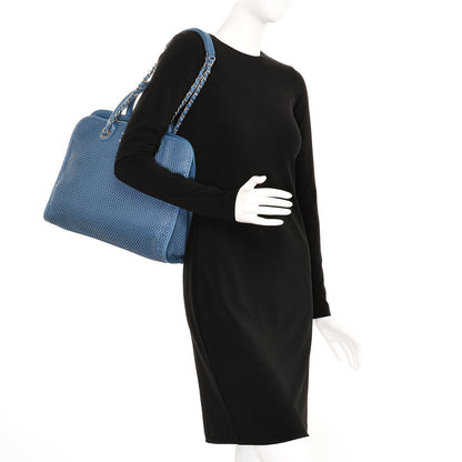 Chanel Calfskin Perforated Up In The Air Tote Dark Blue 2 of 7