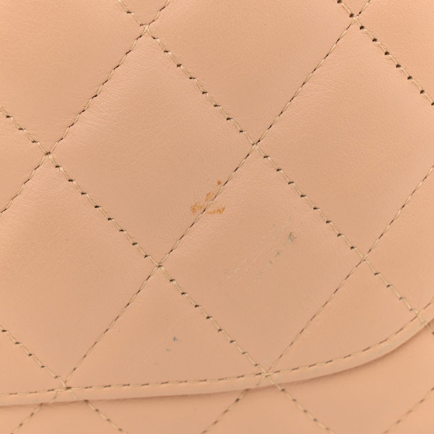 Calfskin Quilted Large Cambon Bowler Beige Black