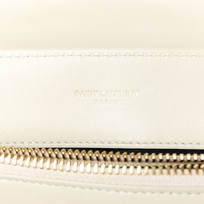 Saint Laurent Calfskin Y Quilted Monogram Medium Loulou Chain Satchel Crema Soft 6 of 11