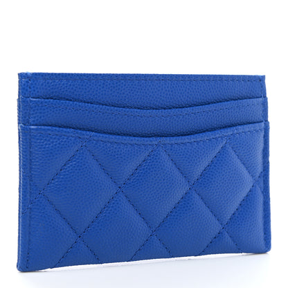 Chanel Caviar Quilted Card Holder Blue 3 of 9