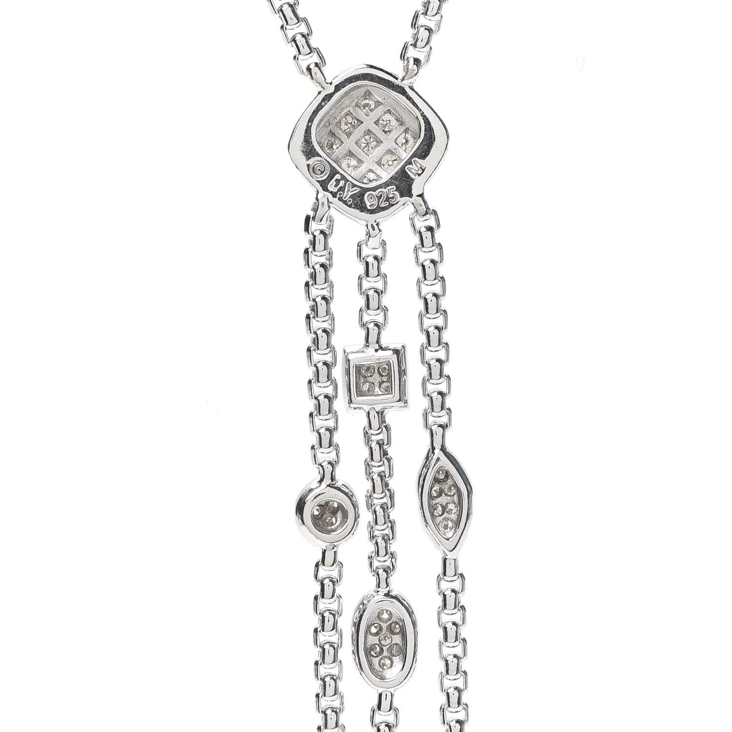 David Yurman Sterling Silver Diamond Confetti Ice Necklace 5 of 5