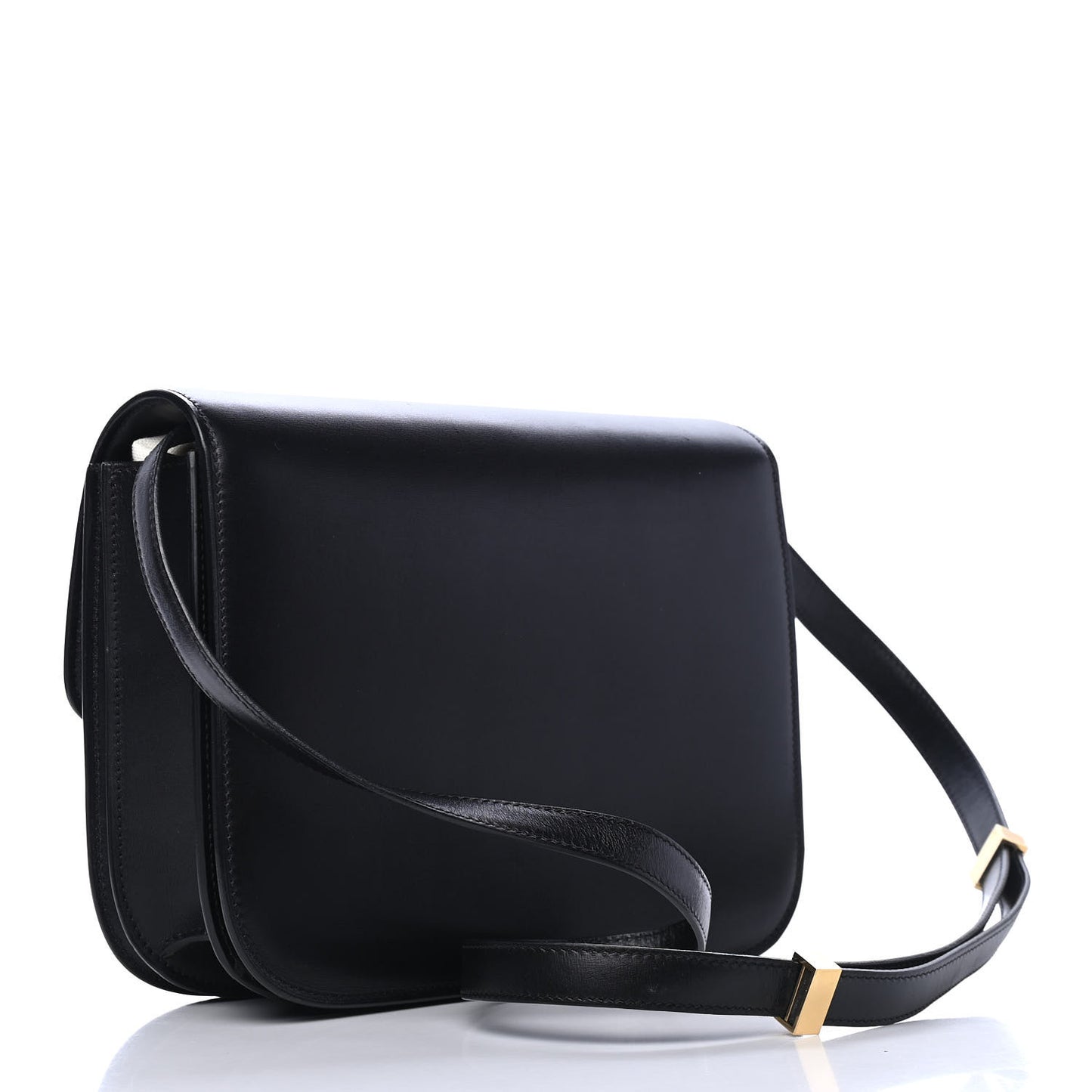 Box Calfskin Medium Classic Box Flap Bag Black