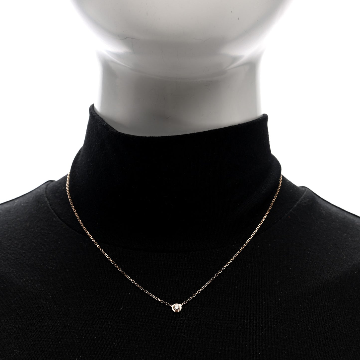 18K Pink Gold Diamond SM D'Amour Pendant Necklace