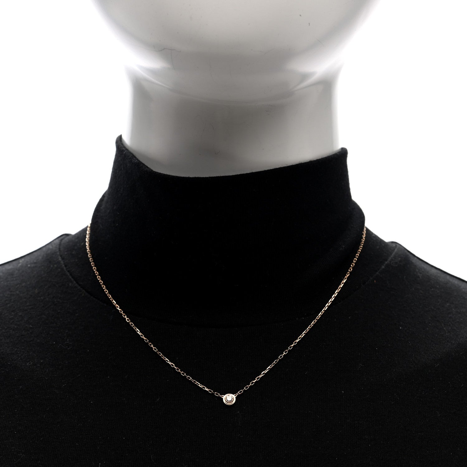 Cartier 18K Pink Gold Diamond SM D'Amour Pendant Necklace 2 of 4