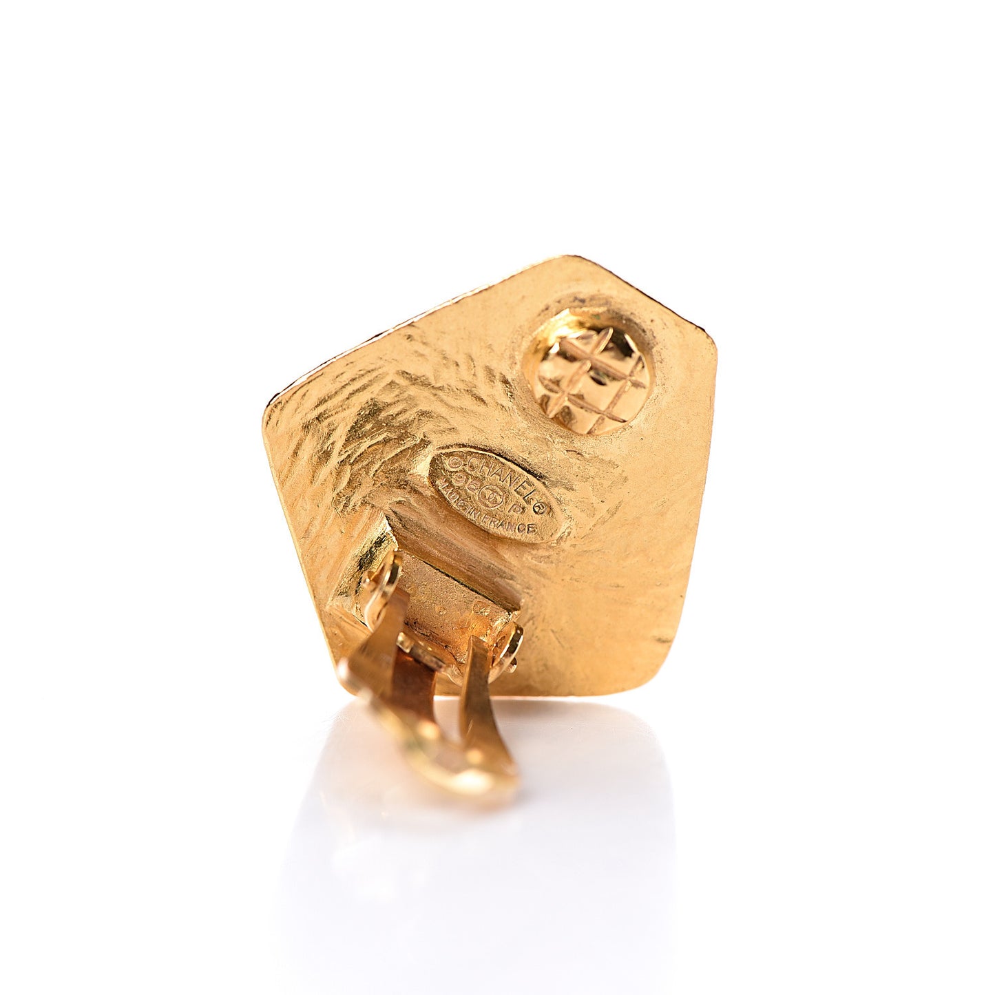 CC Geometric Clip On Earrings Gold