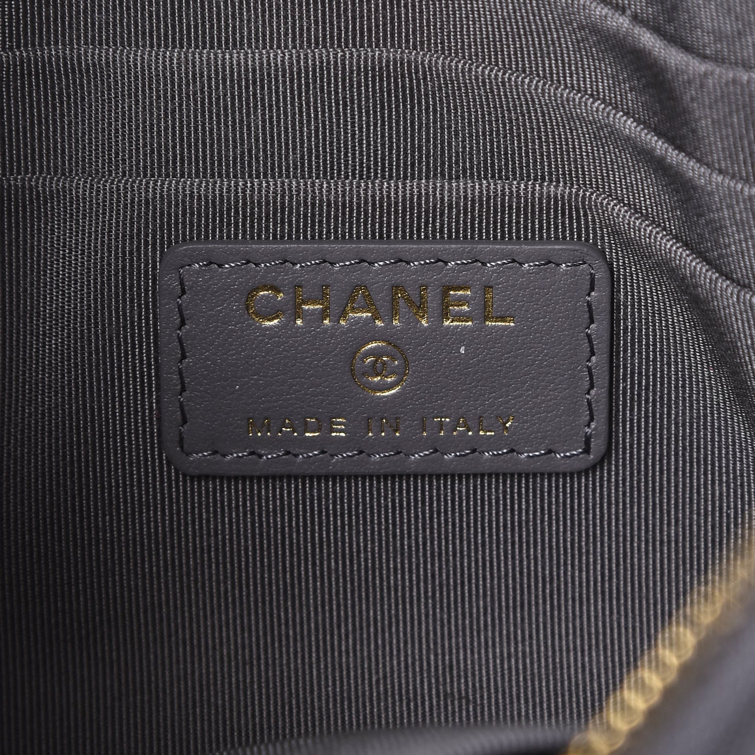 Chanel Caviar Quilted French New Wave Small CC Pouch Grey 6 of 8