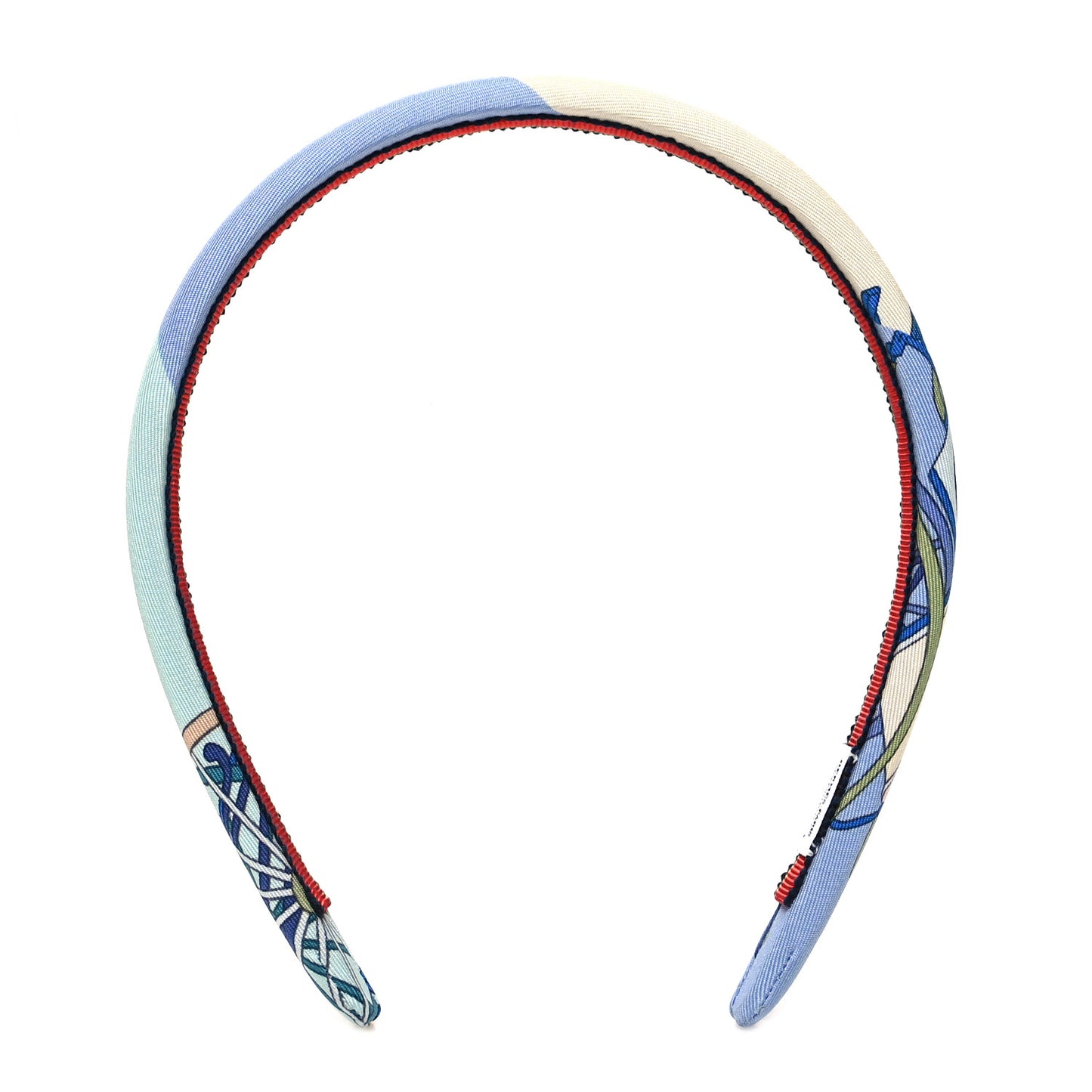 Silk Twill La Folle Parade Elsa Headband Bleu Jean
